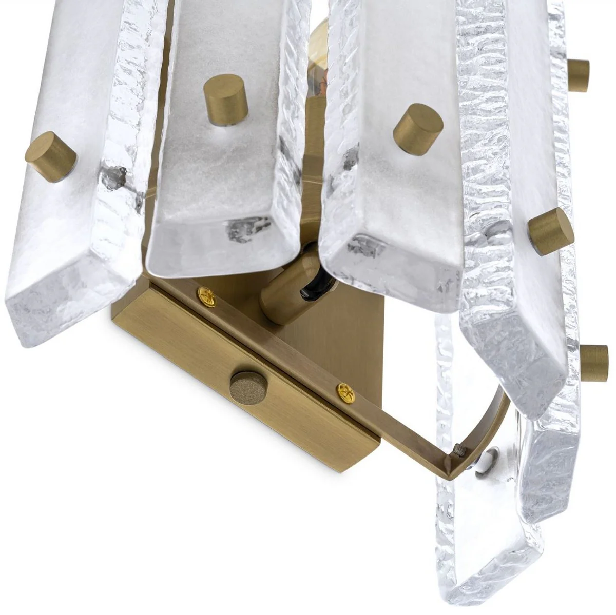 Casa Padrino lámpara de pared de lujo latón antiguo 22 x 13 x A. 26 cm - Lámpara de pared de salón - Lámpara de pared de hotel - Colección de Lujo