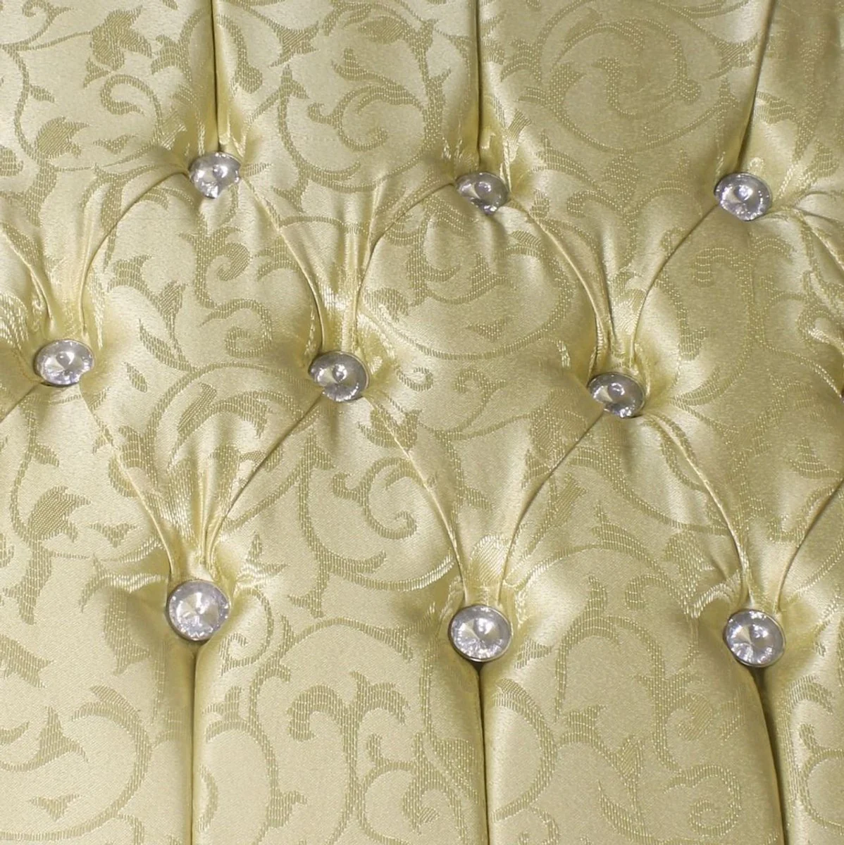 Casa Padrino taburete barroco oro patr¨®n / oro 45 x 40 x A. 35 cm - Taburete barroco hecho a mano con pedrer¨ªa - Muebles de estilo barroco