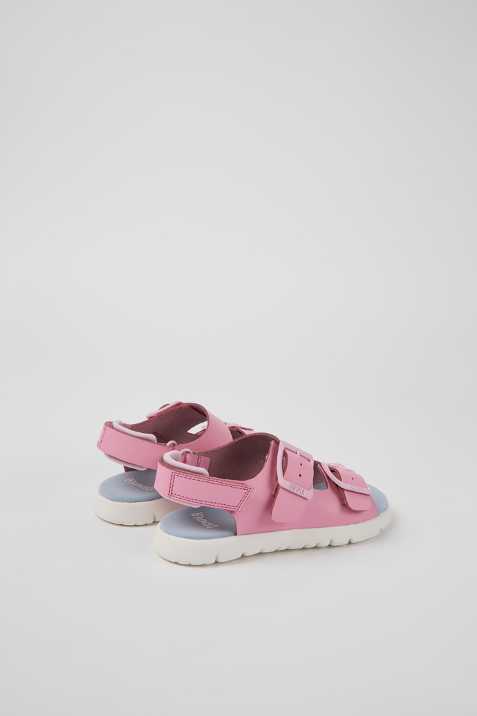 Caterpillar Pink leather sandals for children