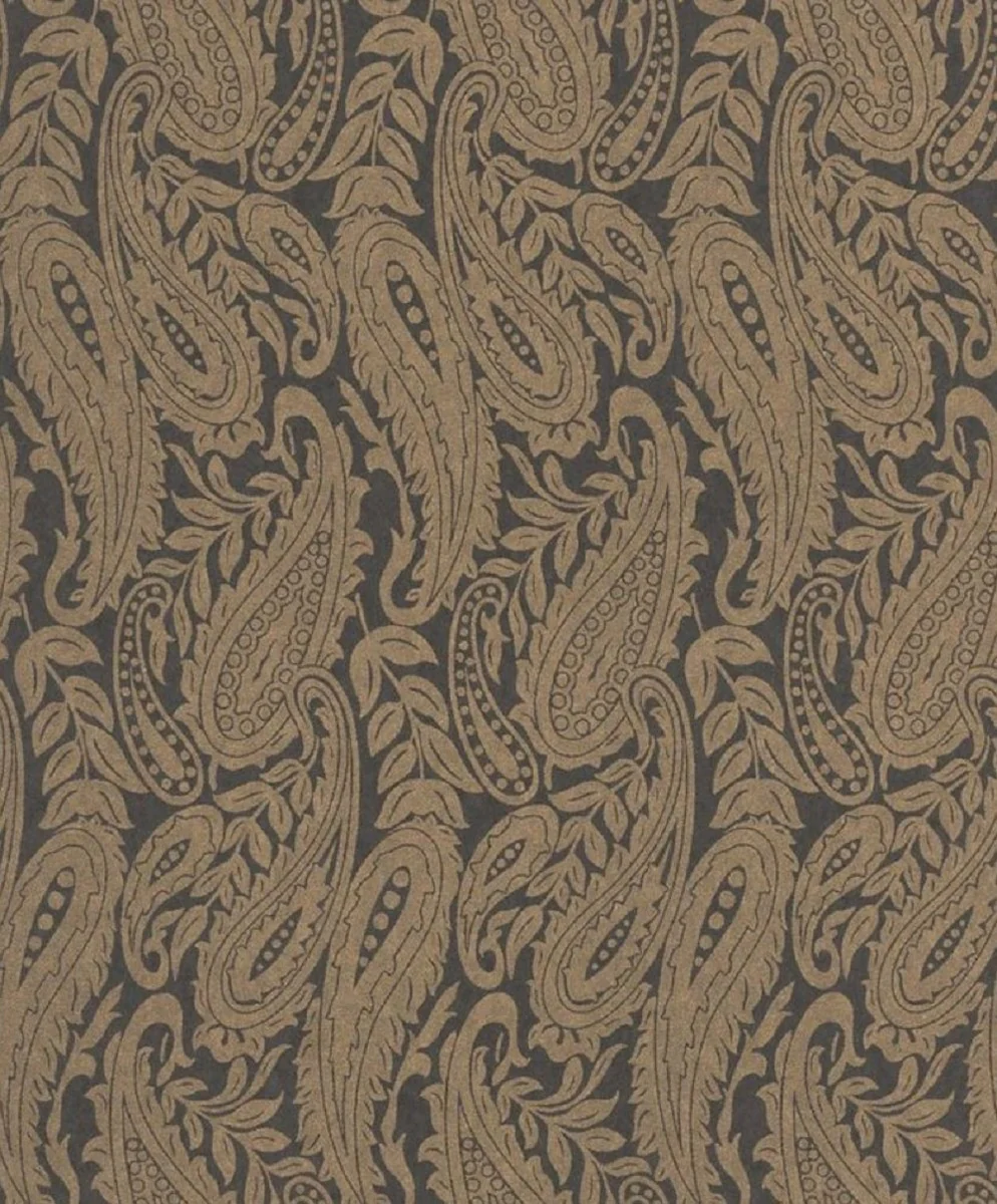 Casa Padrino papel tapiz de la sala barroco gris / oro 10,05 x 0,53 m - Papel Pintado Textil de Alta Calidad