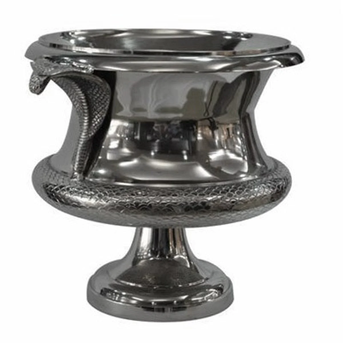 Casa Padrino Baroque flower vase Cobra brass nickel plated - plant pot - hotel decoration - flower pot