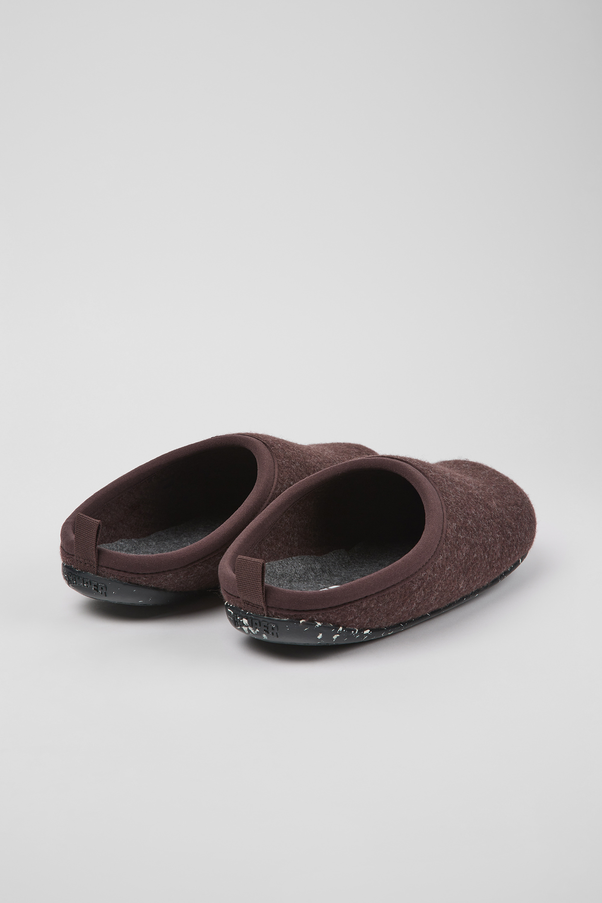 Wabi - Burgundy wool slippers for men