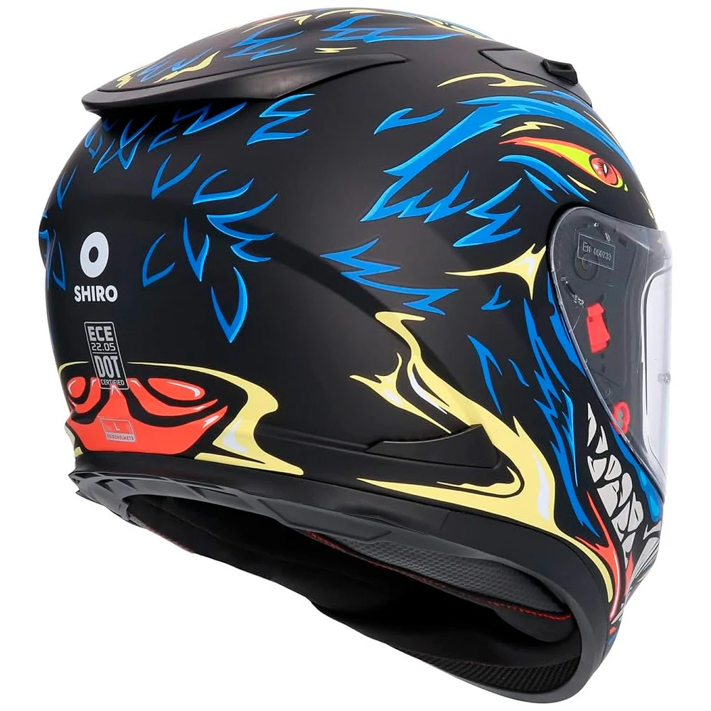 CASCO SHIRO SH-605 RAPAZ NEGRO MATE / AZUL
