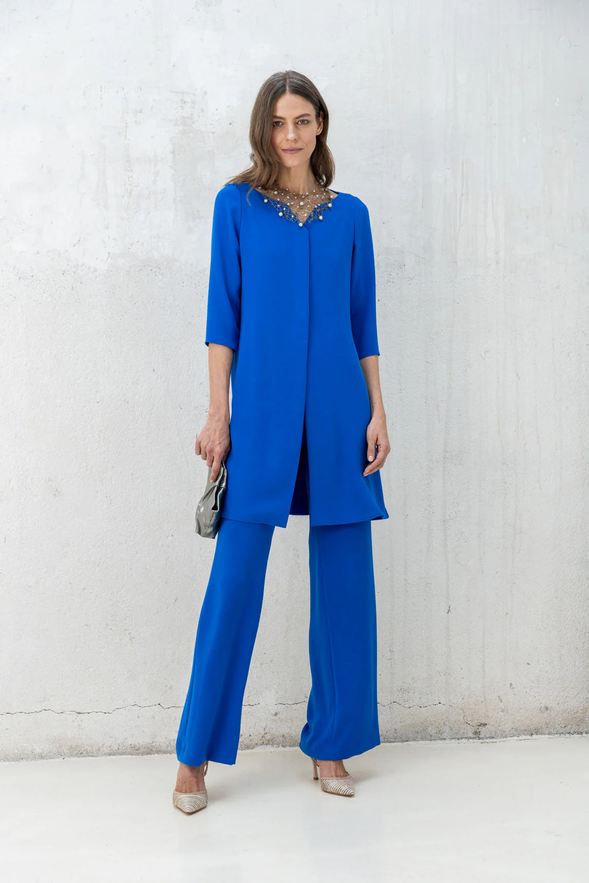 Rivera-spain Pantalón palazzo Nepal azul