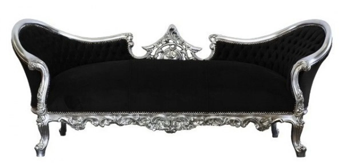 Baroque sofa Vampire Black/Silver- Limited Edition