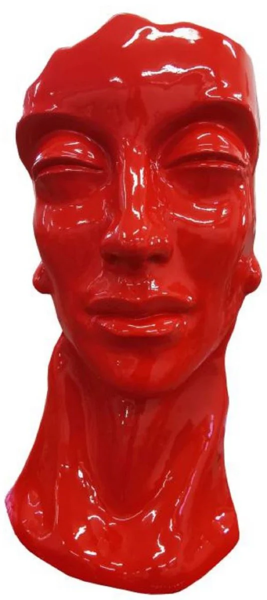 Casa Padrino busto decorativo de diseño de lujo rojo A. 70 cm - Busto de escultura decorativa abstracta - Busto de figura decorativa de salón de jardín - Bustos decorativos de lujo abstracto