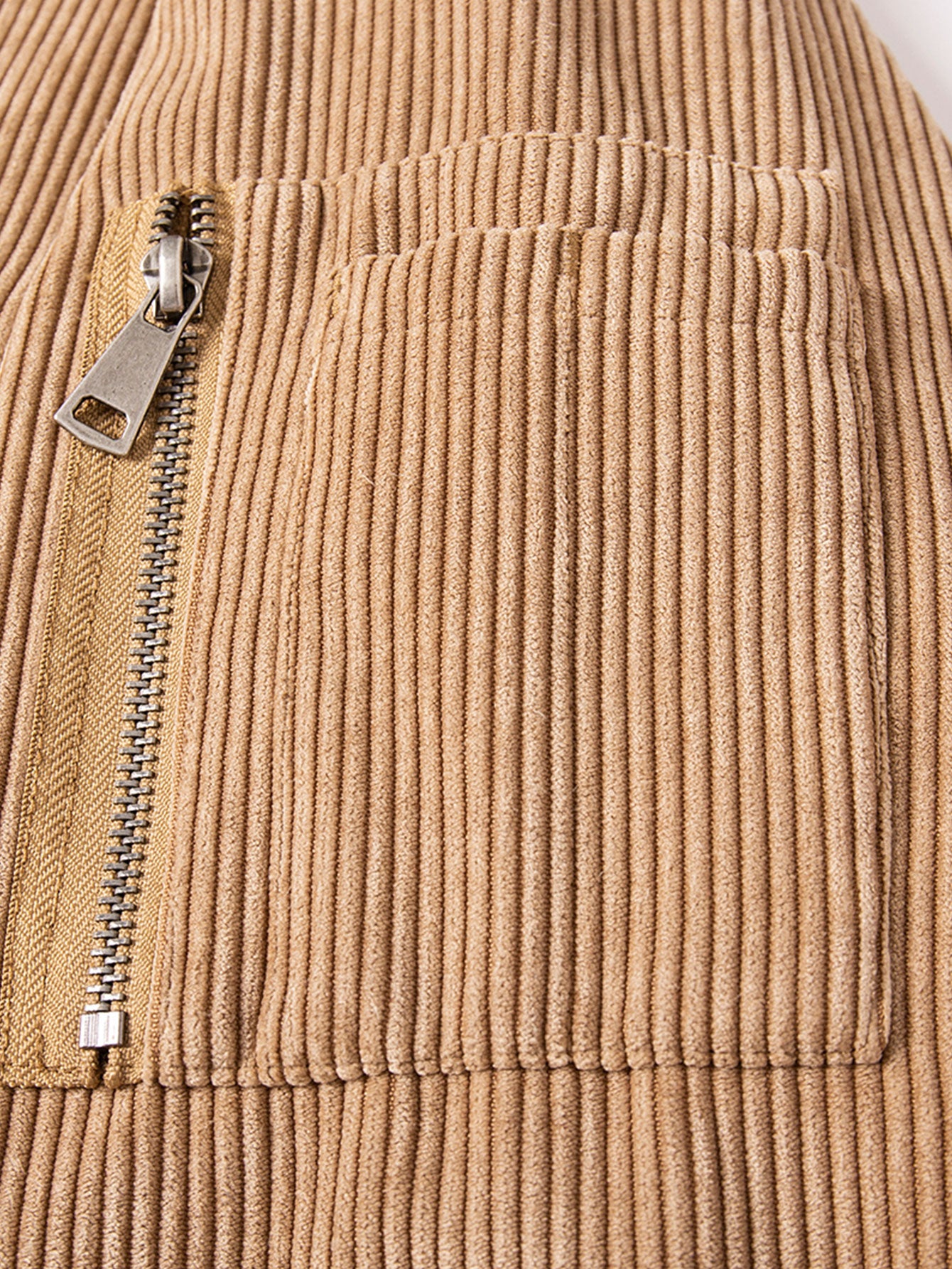 Corduroy Zip Up Bomber Jacket