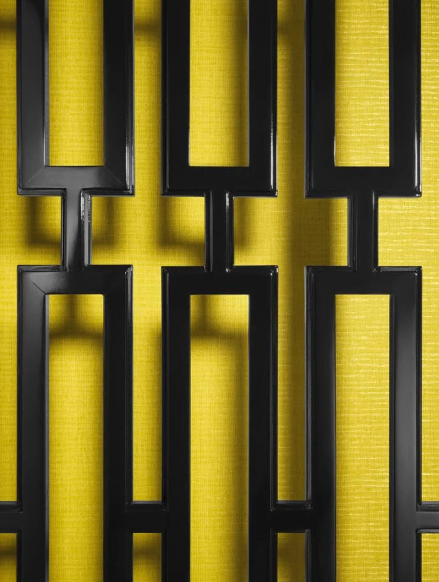 Casa Padrino separador de ambientes caoba en el piano negro 200 x H. 225 cm - calidad de lujo