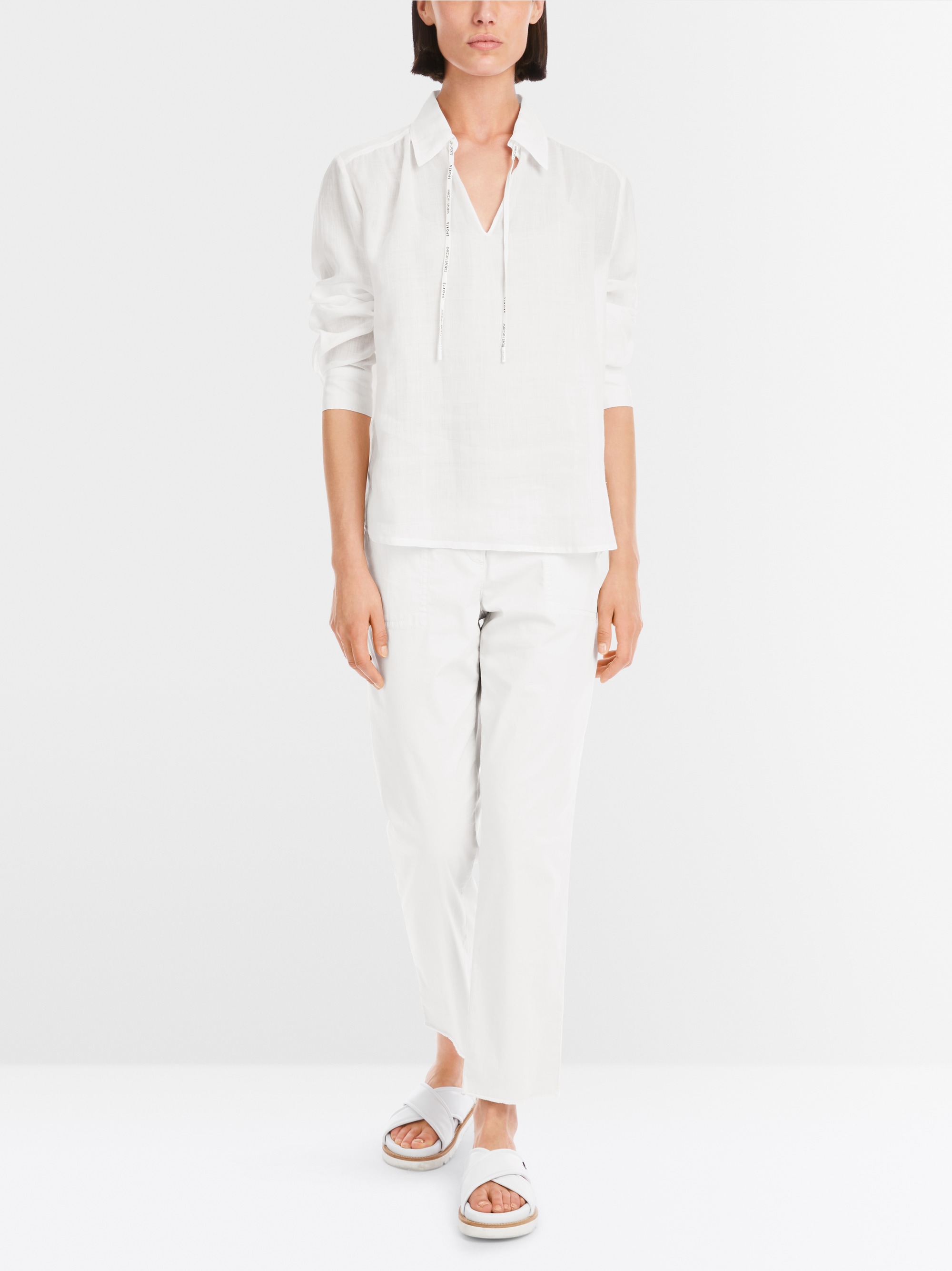 Marc-Cain Slip-on blouse made of delicate ramie