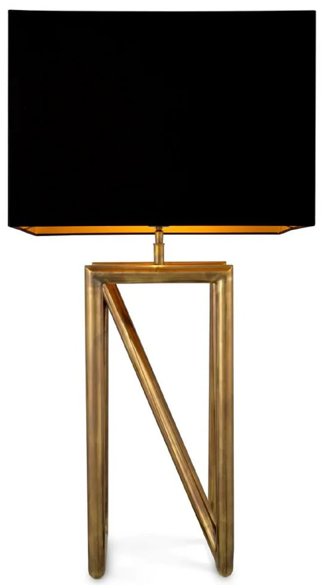 Casa Padrino l¨¢mpara de mesa de lujo lat¨®n vintage / negro A. 97 cm - Luces de lujo