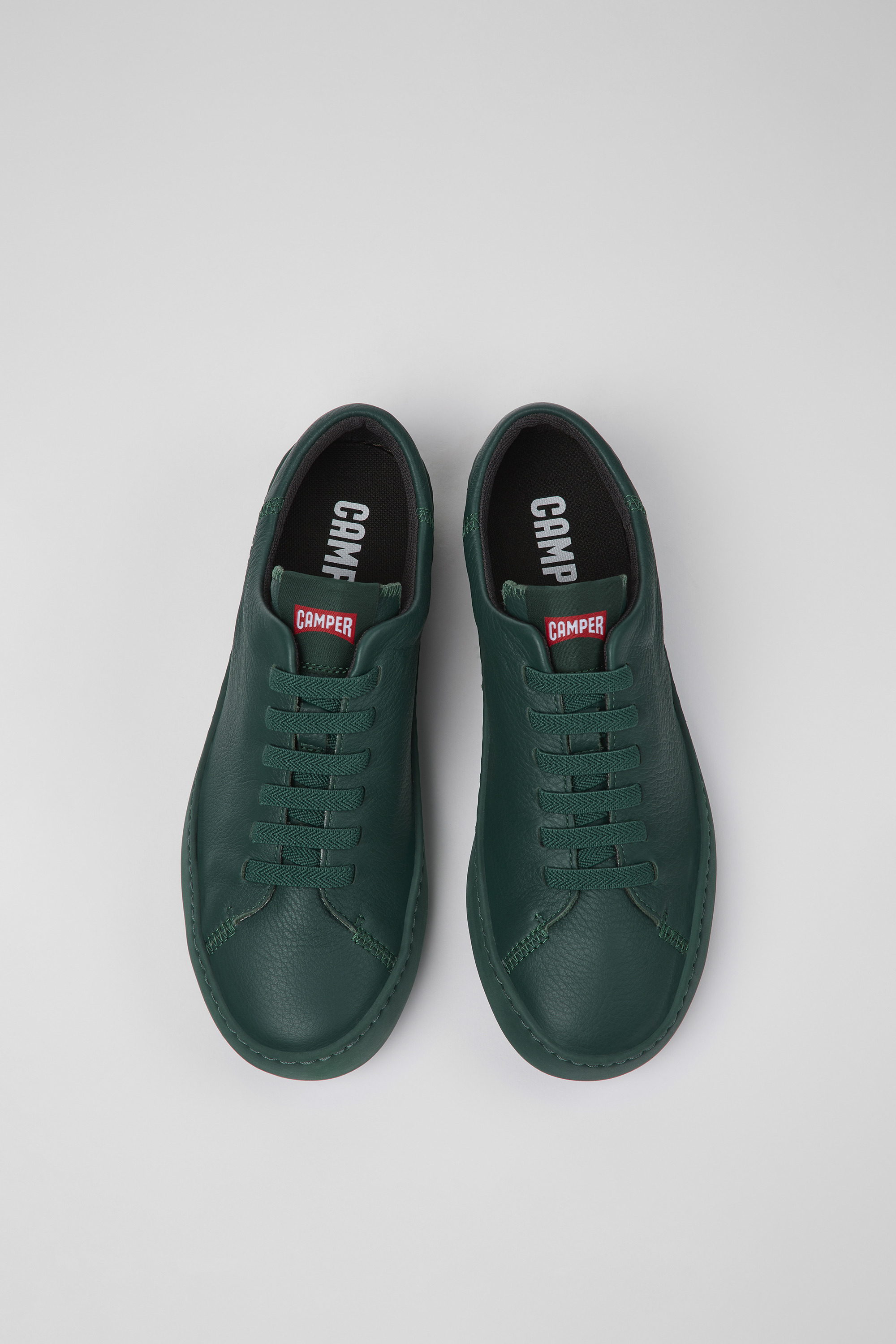 Peu Touring - Green leather sneakers for women
