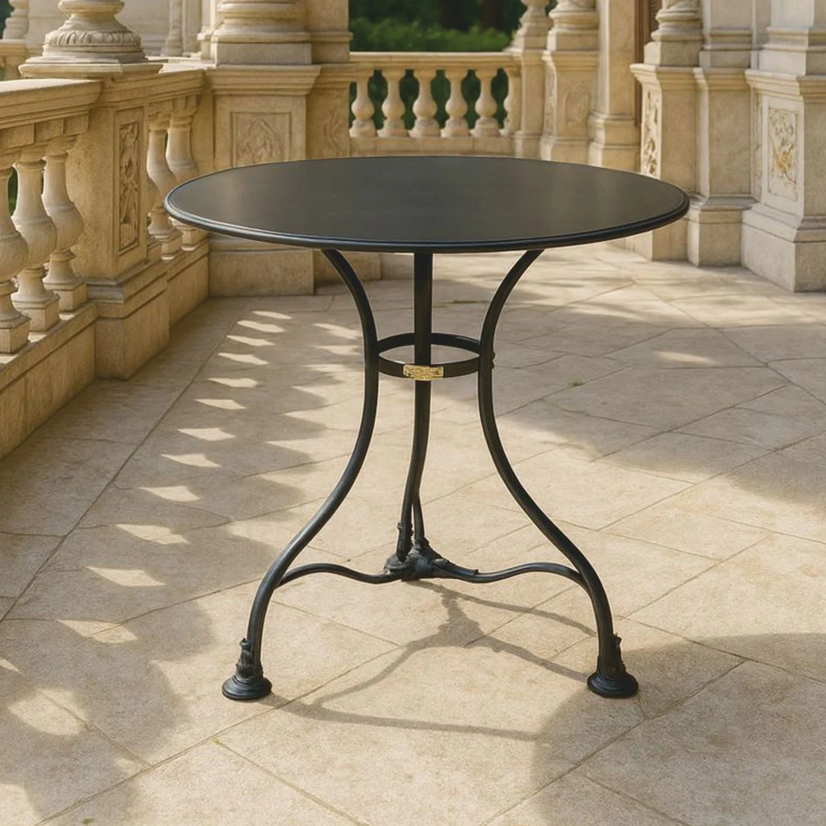 Casa Padrino mesa de jard¨ªn Art Nouveau negro ? 60 x Al. 70 cm - Muebles de jard¨ªn nost¨¢lgicos