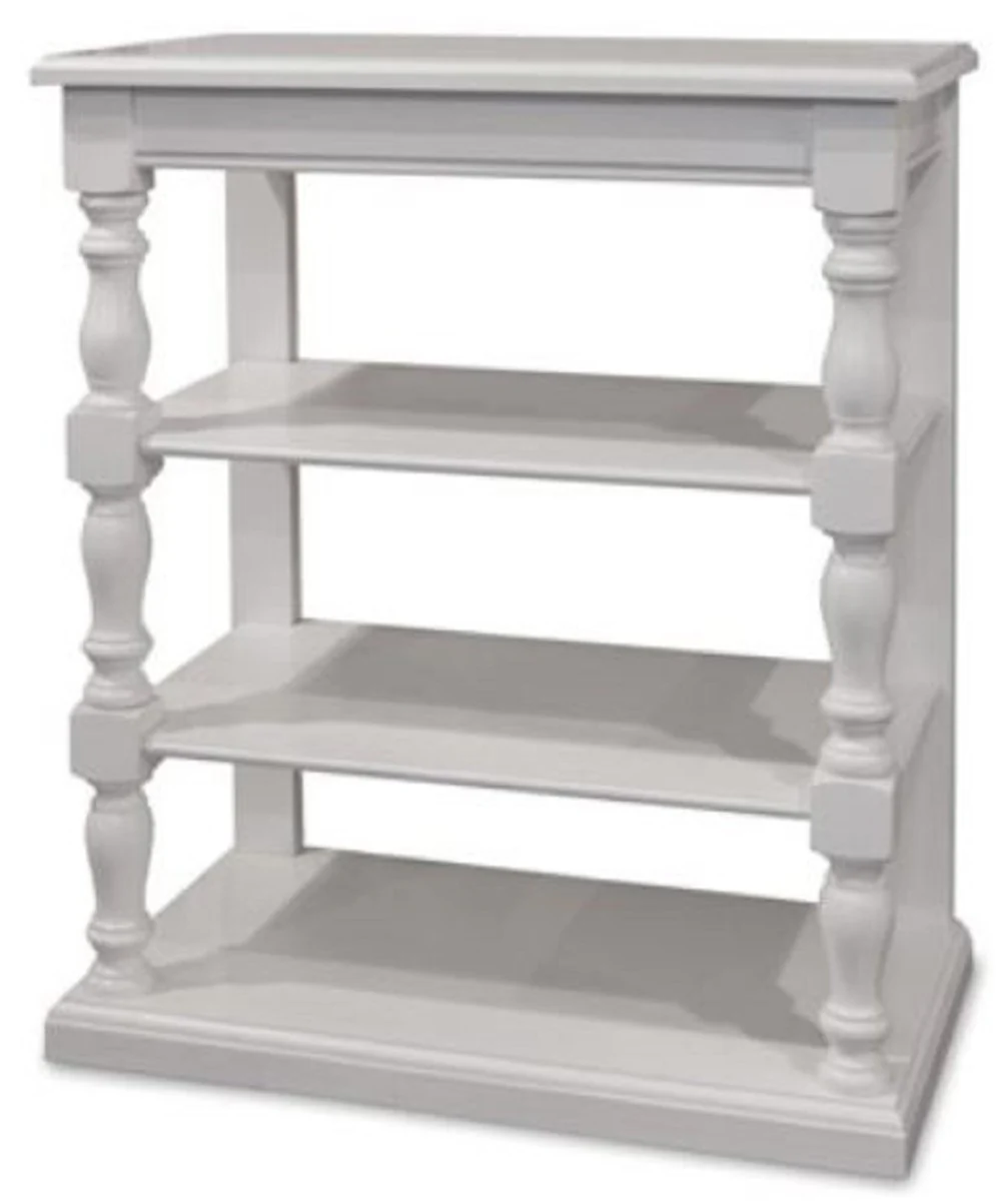 Casa Padrino consola de estilo campestre blanco 80 x 45 x A. 96 cm - Gabinete Estanter¨ªa de Madera Maciza - Muebles Estilo Campestre