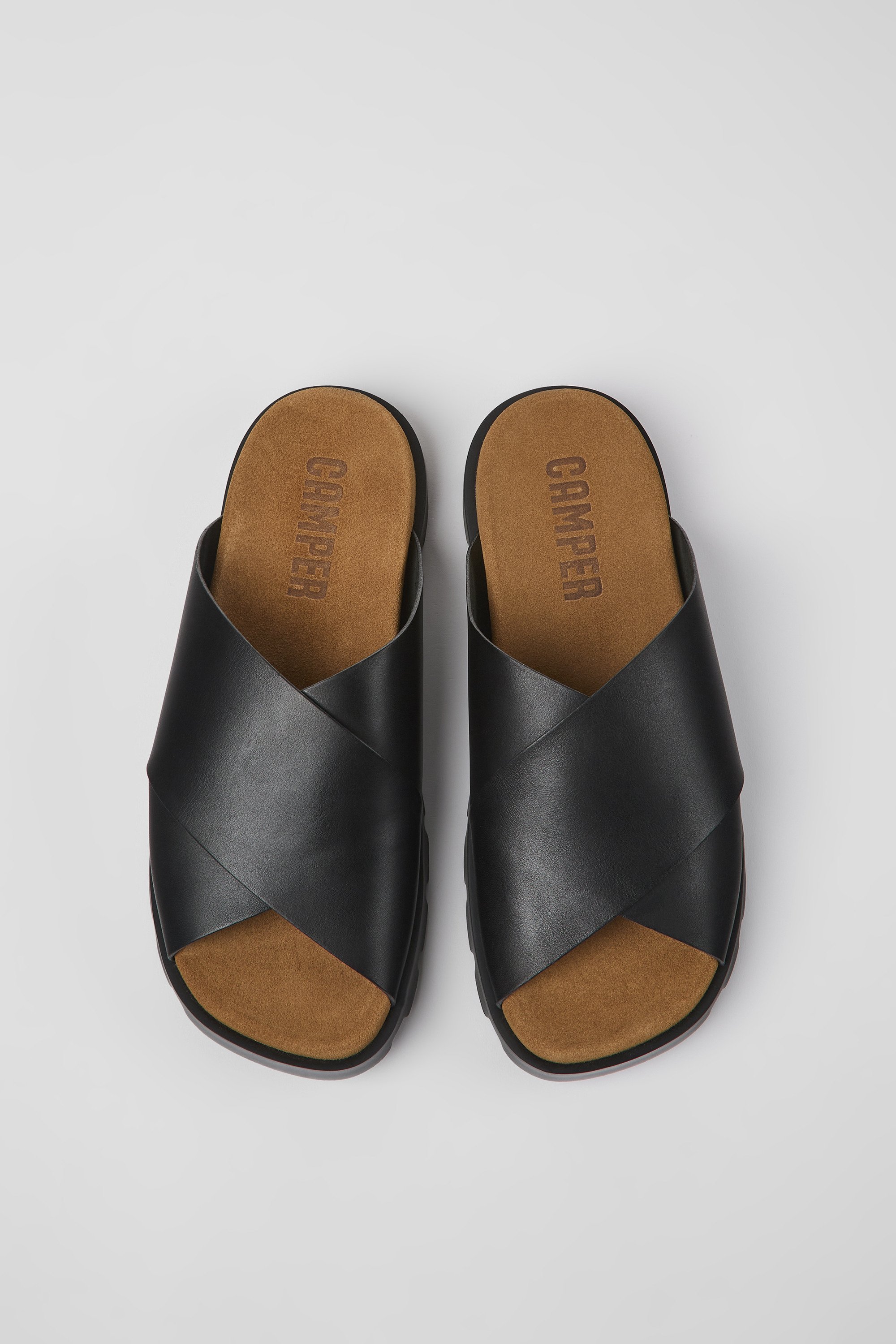 Brutus Sandal - Black leather sandals for men