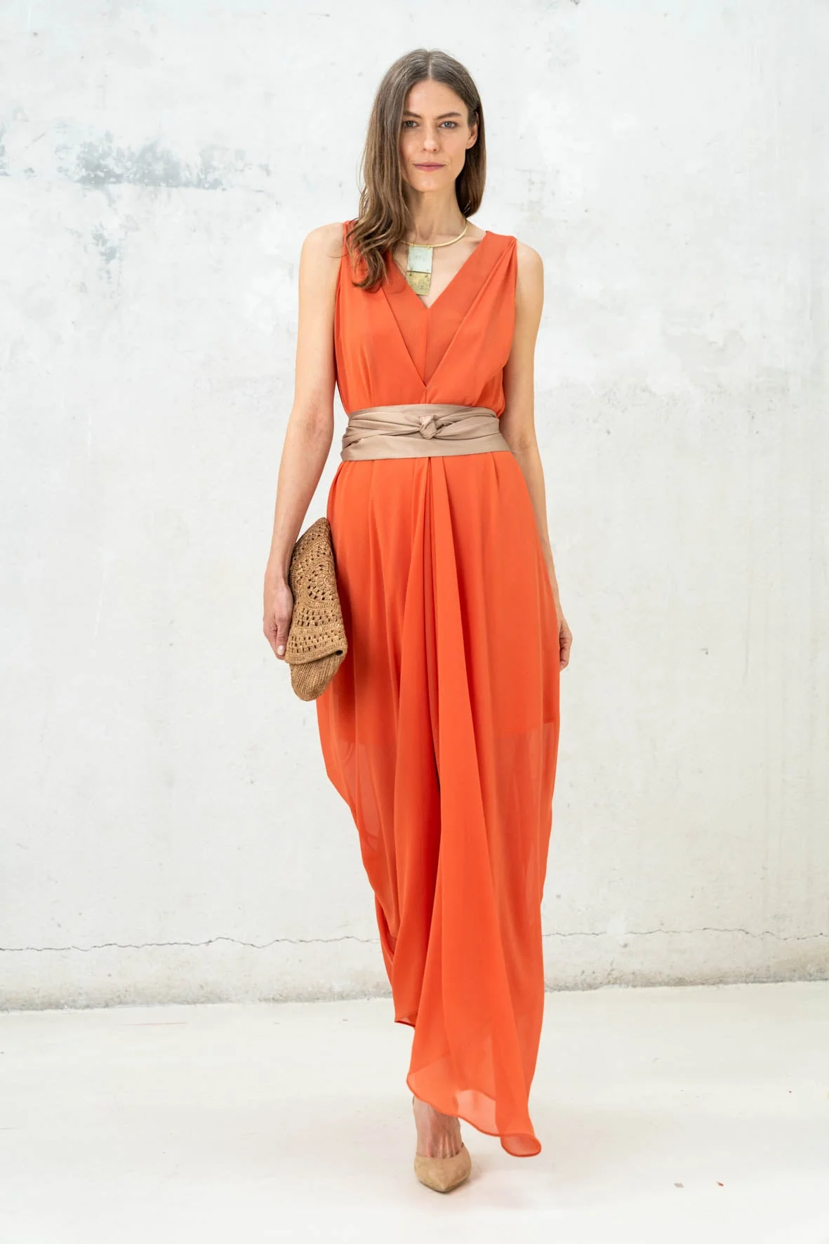 Rivera-spain Vestido Helena coral