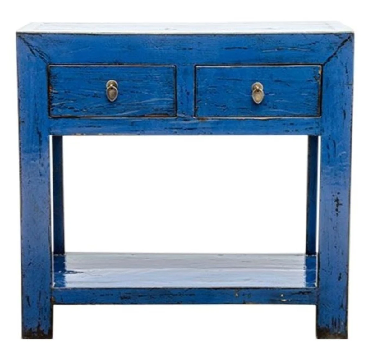 Casa Padrino consola de estilo country estilo antiguo azul 90 x 40 x H. 85 cm - Muebles de Estilo Country