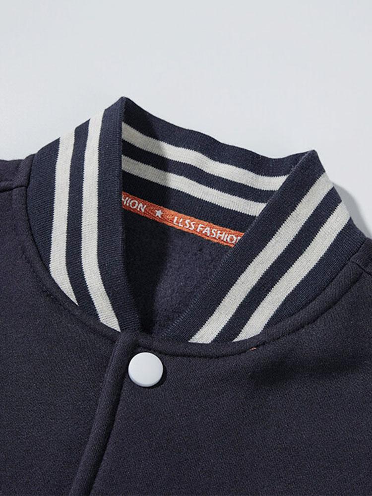 Contrast Baseball Jacket & Jogger Pants