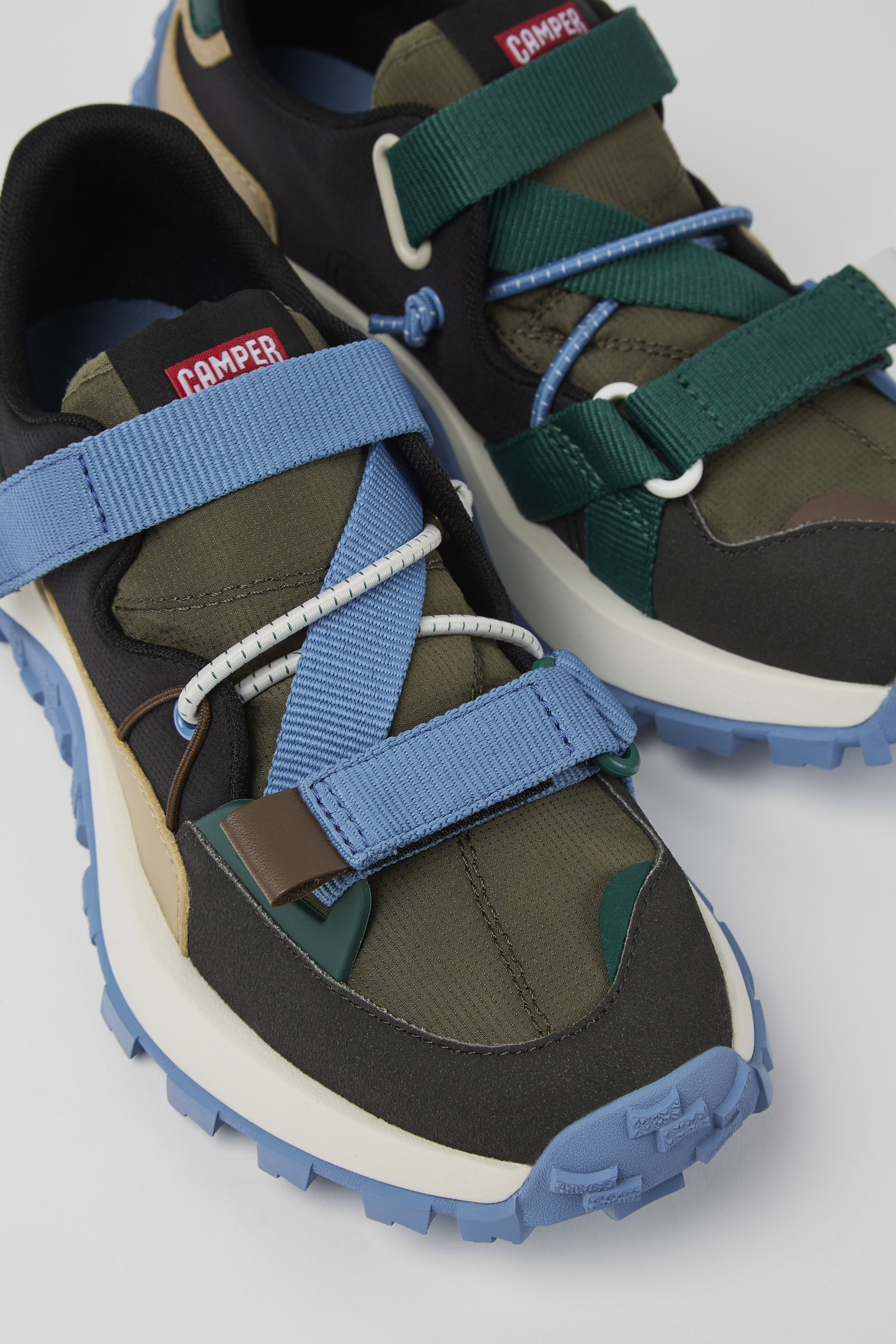 Twins - Multicolored textile and nubuck sneakers for women