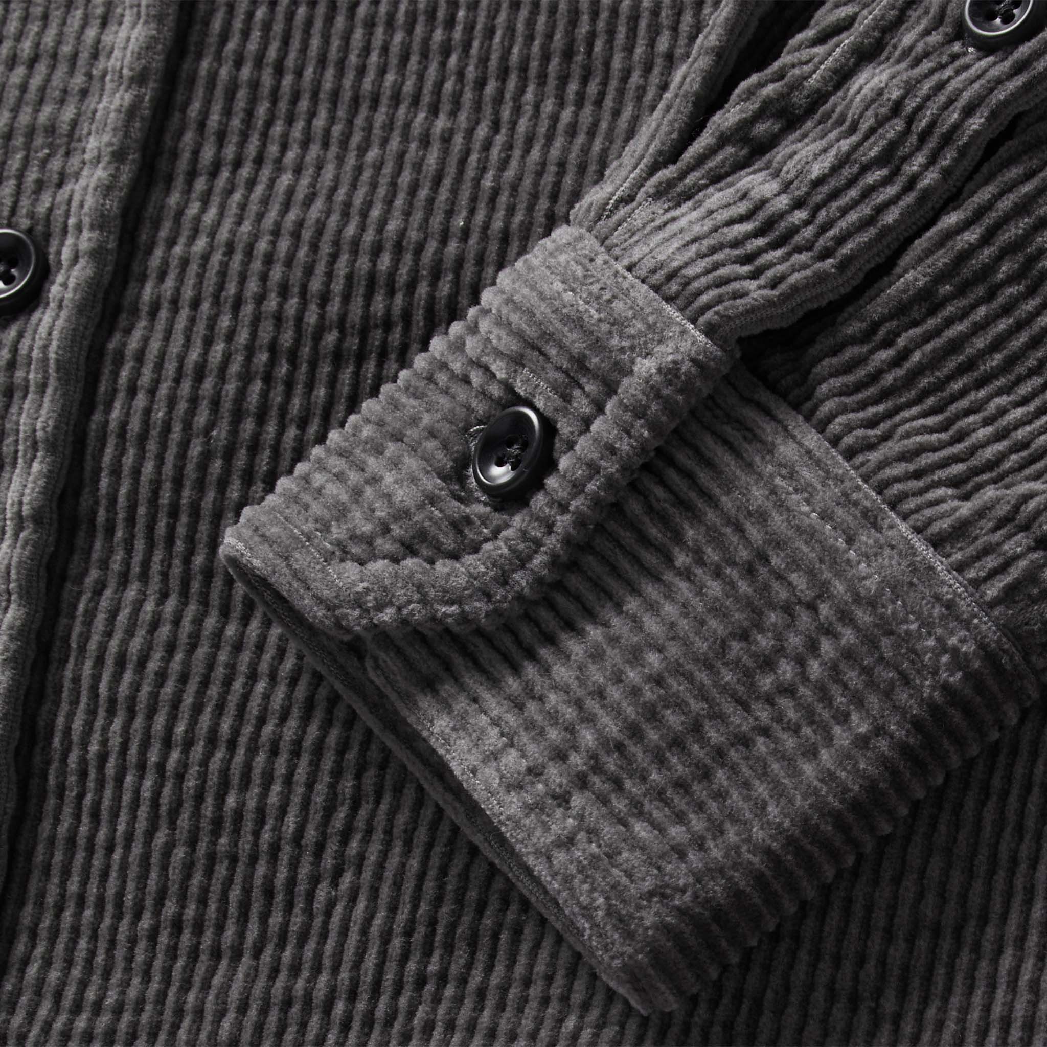 The Utility Shirt in Dark Charcoal Crepe Cord
