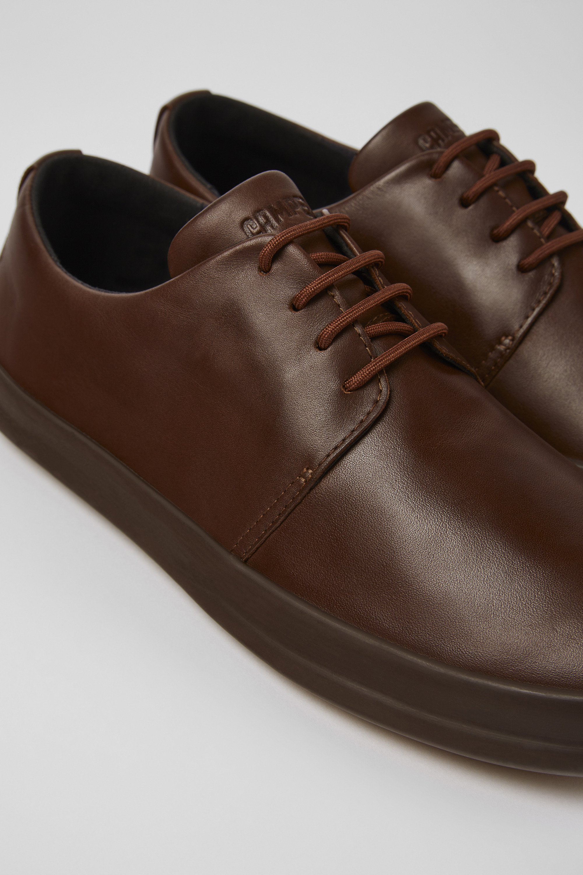 Chasis - Brown leather shoes for men