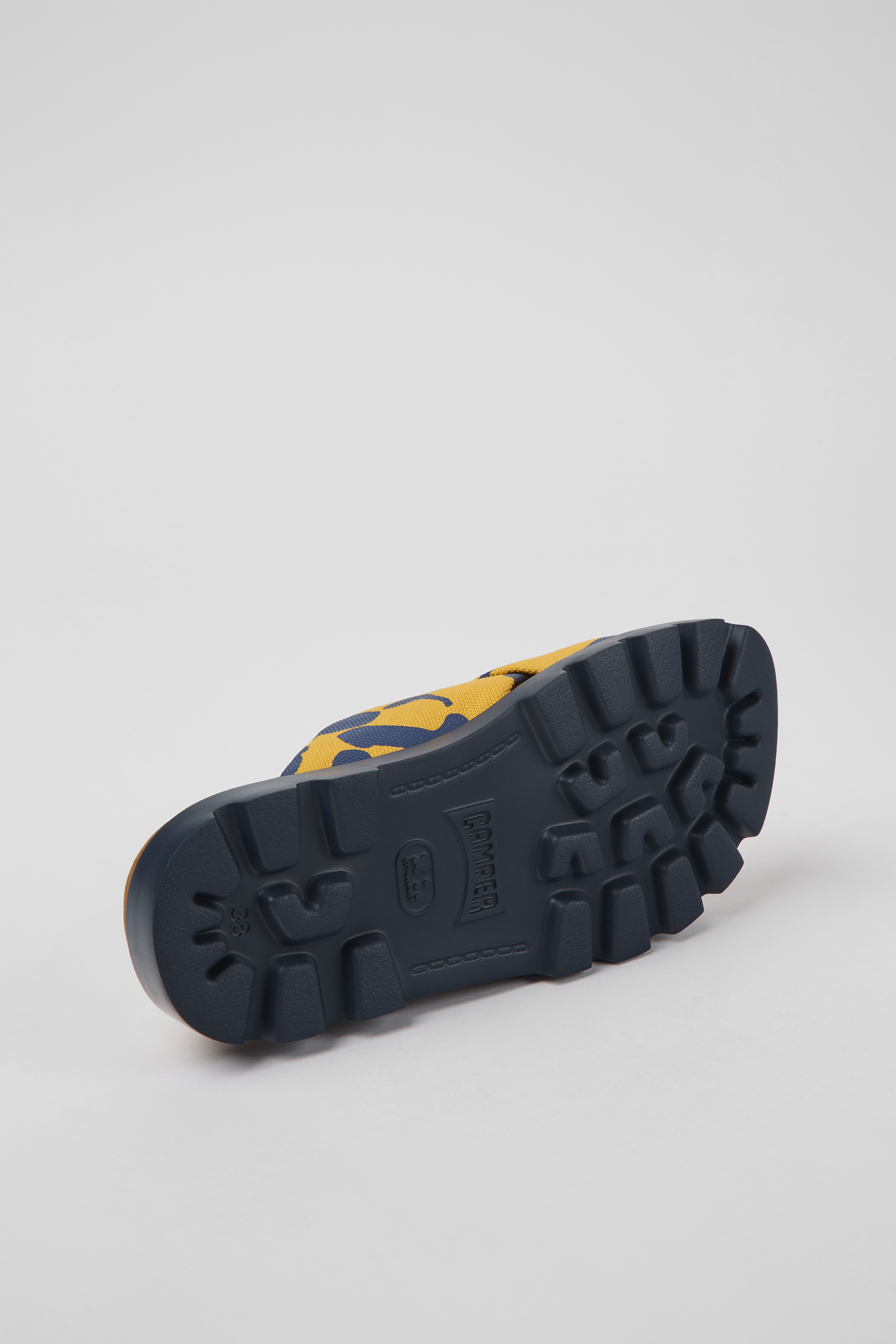 Brutus Sandal - Orange and blue recycled cotton sandals for women