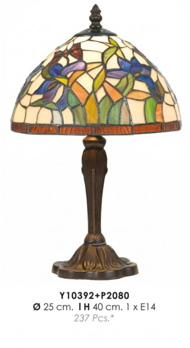 Casa Padrino l¨¢mpara de mesa Tiffany ? 25 x A. 40 cm - L¨¢mpara taburete Tiffany hecha a mano