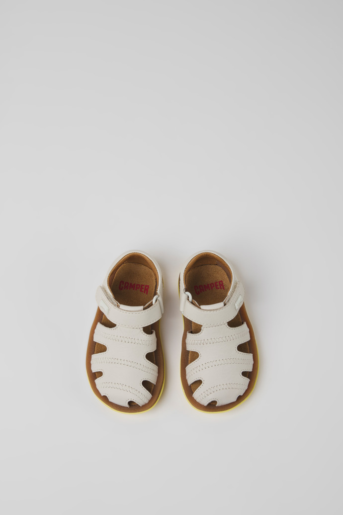 Bicho White leather sandals for boys