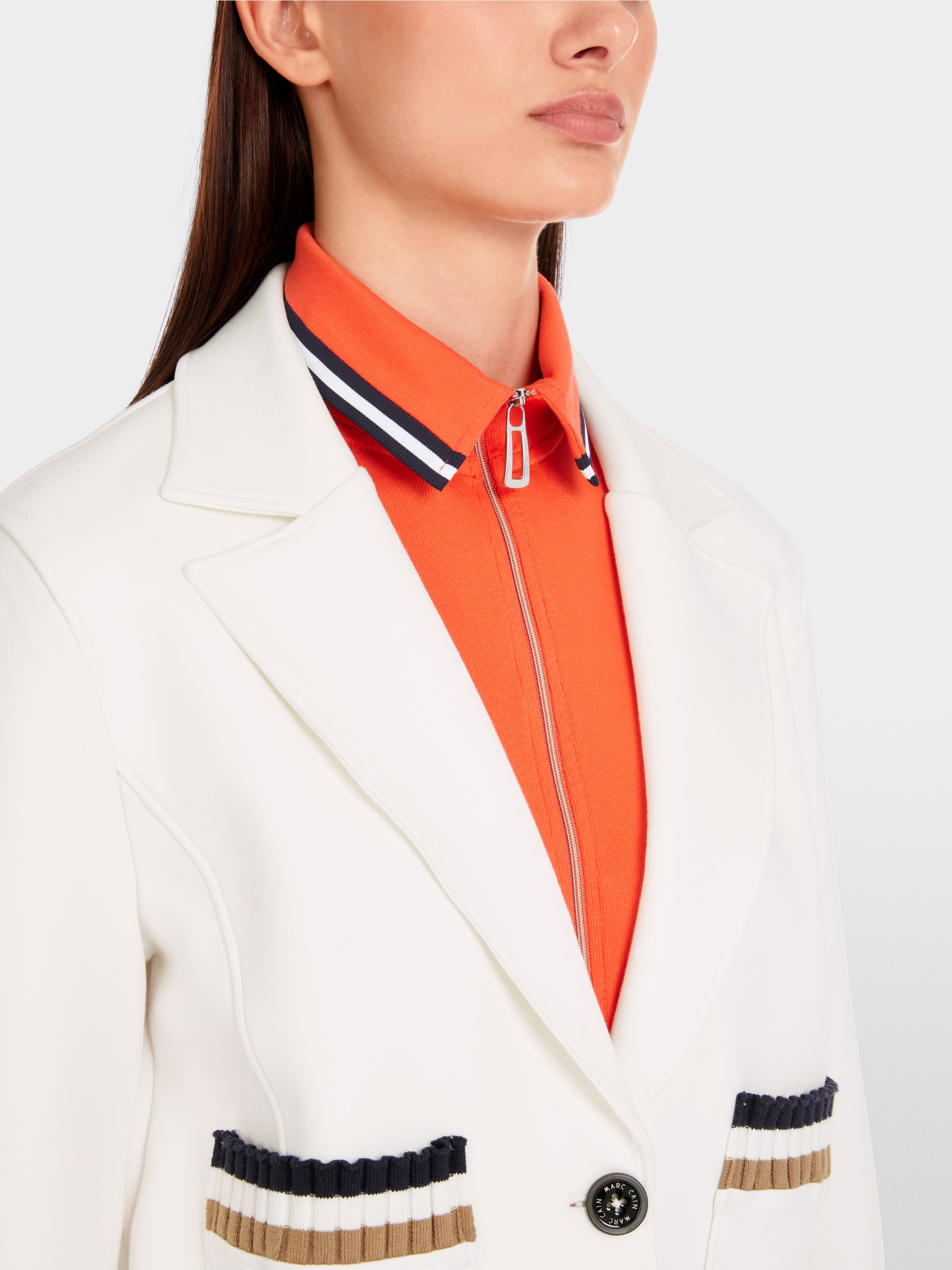 Marc-Cain Jersey blazer in bomber style
