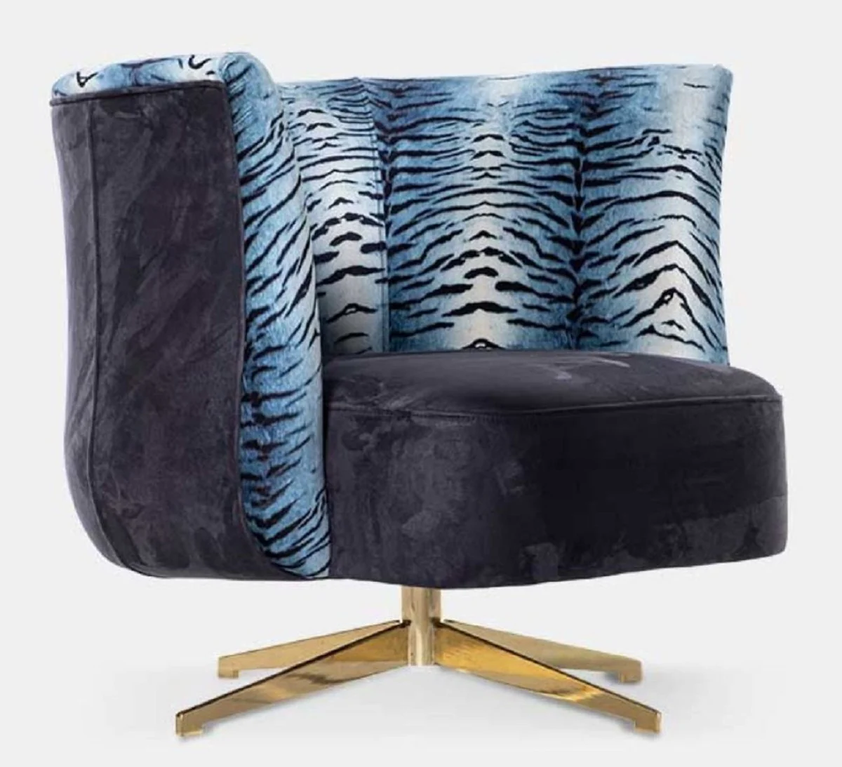 Casa Padrino sill¨®n de lujo p¨²rpura / multicolor / oro 85 x 80 x A. 70 cm - Sill¨®n de sal¨®n - Sill¨®n de hotel - Muebles de sal¨®n - Muebles de hotel - Muebles de lujo - Interiores de lujo