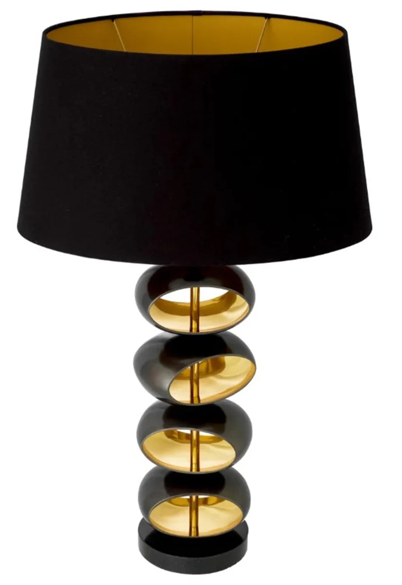 Casa Padrino l¨¢mpara de mesa de lujo con pantalla de negro / oro ? 16 x A. 69 cm