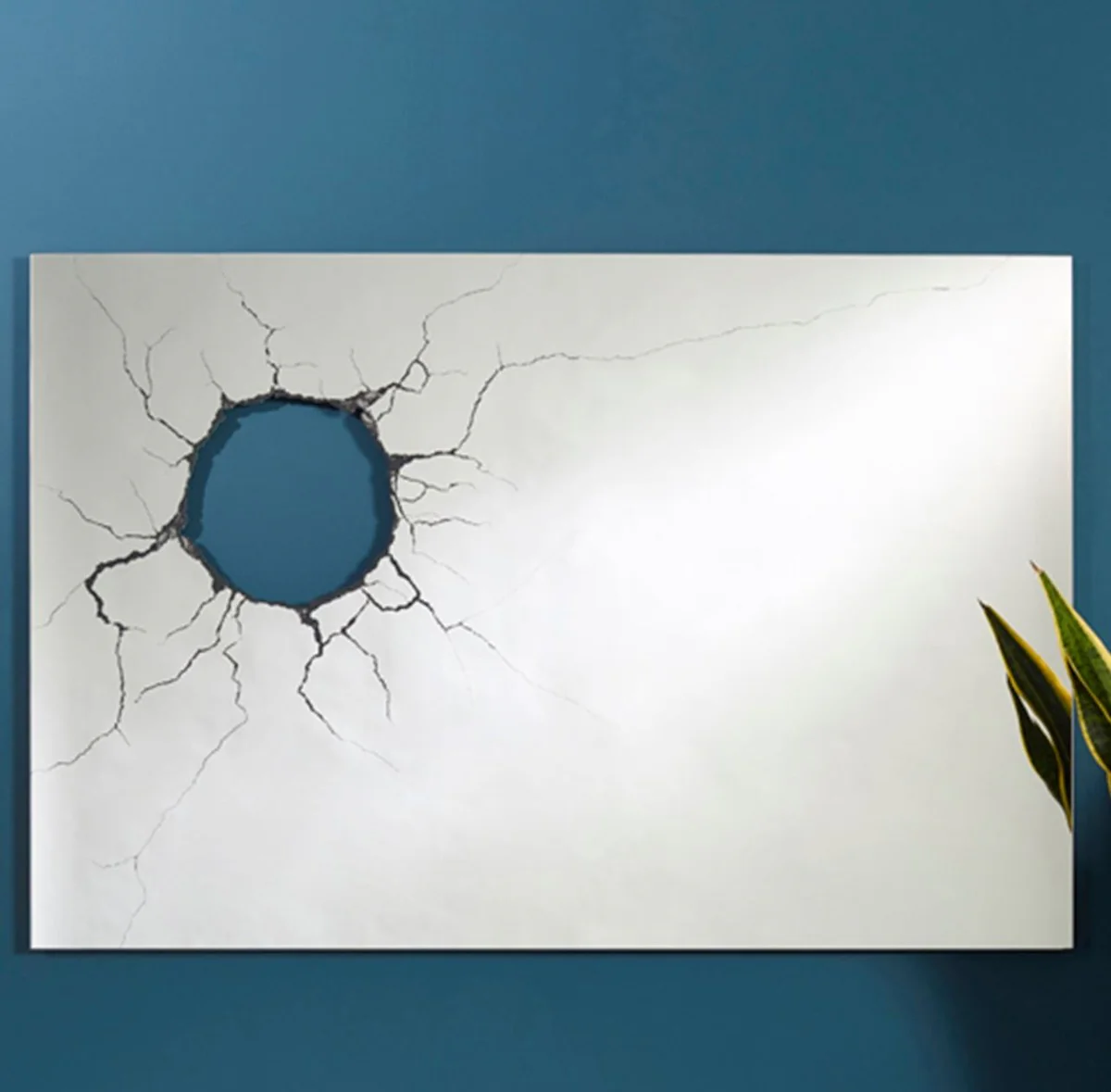 Casa Padrino espejo de pared del sal¨®n de lujo 120 x H. 80 cm - Espejo de Dise?ador con Orificio