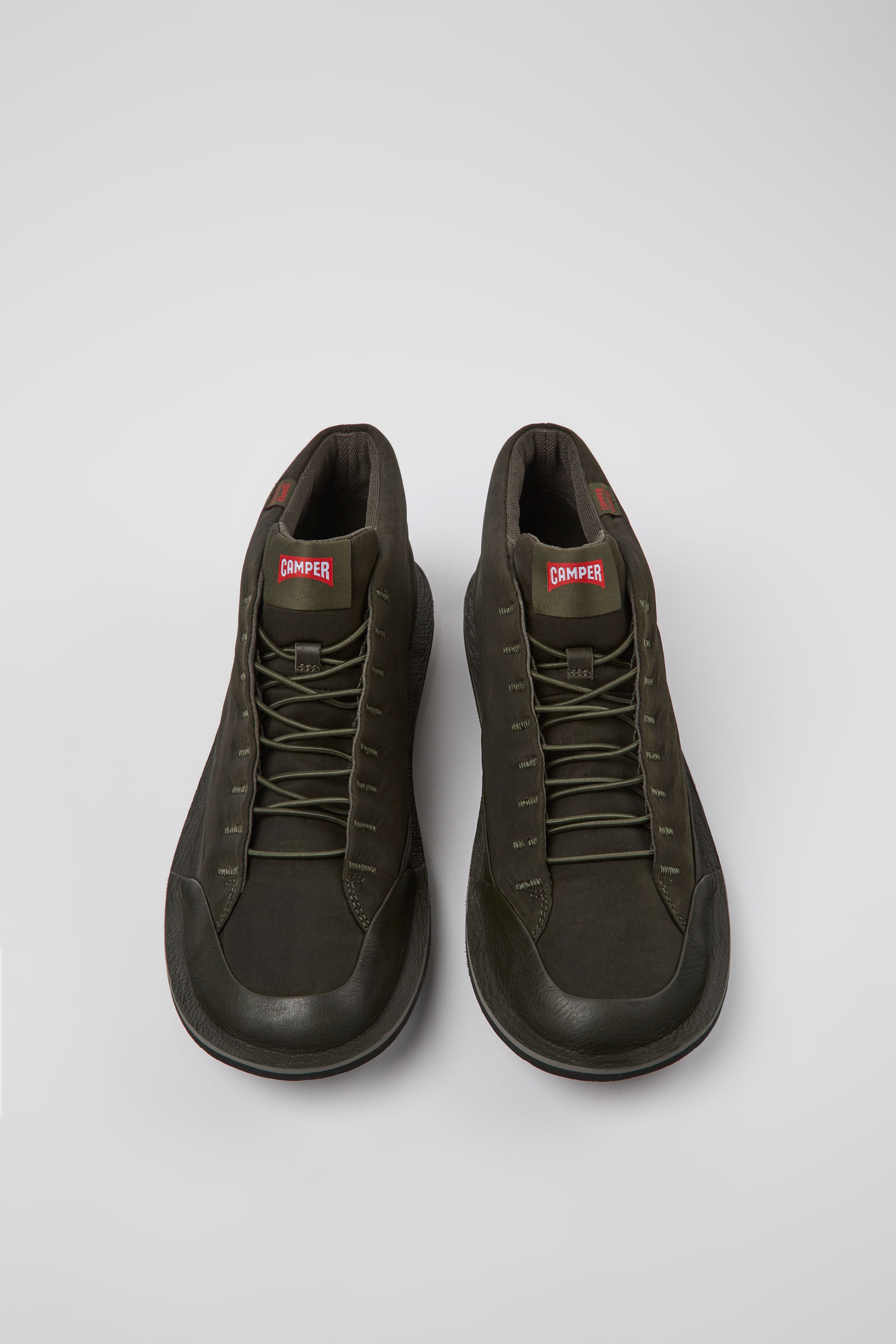 Beetle PrimaLoft - Green textile and nubuck ankle boots for men