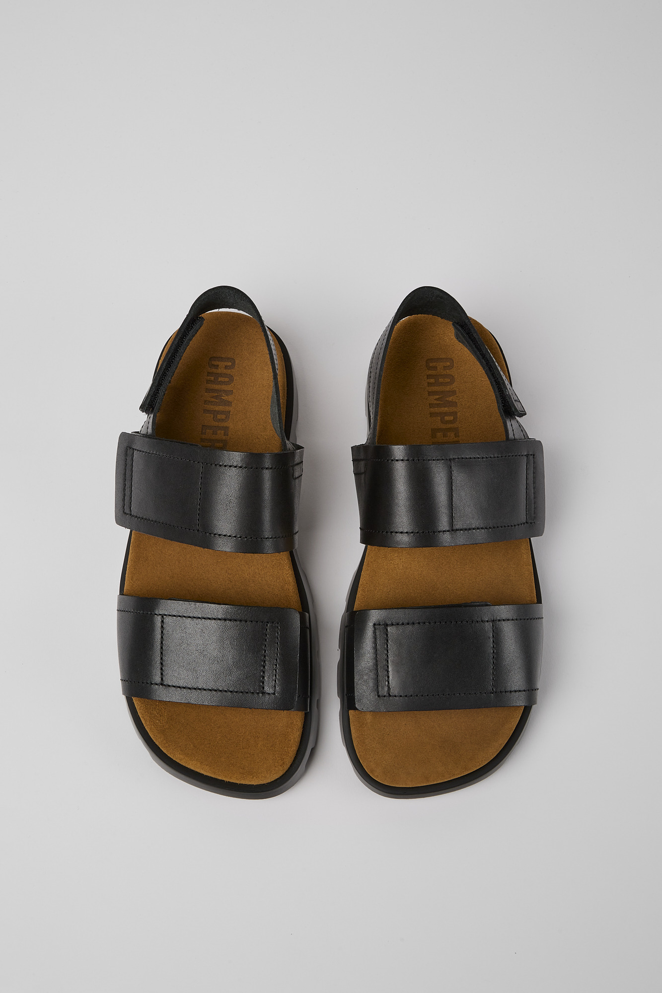 Brutus Sandal - Black leather sandals for men
