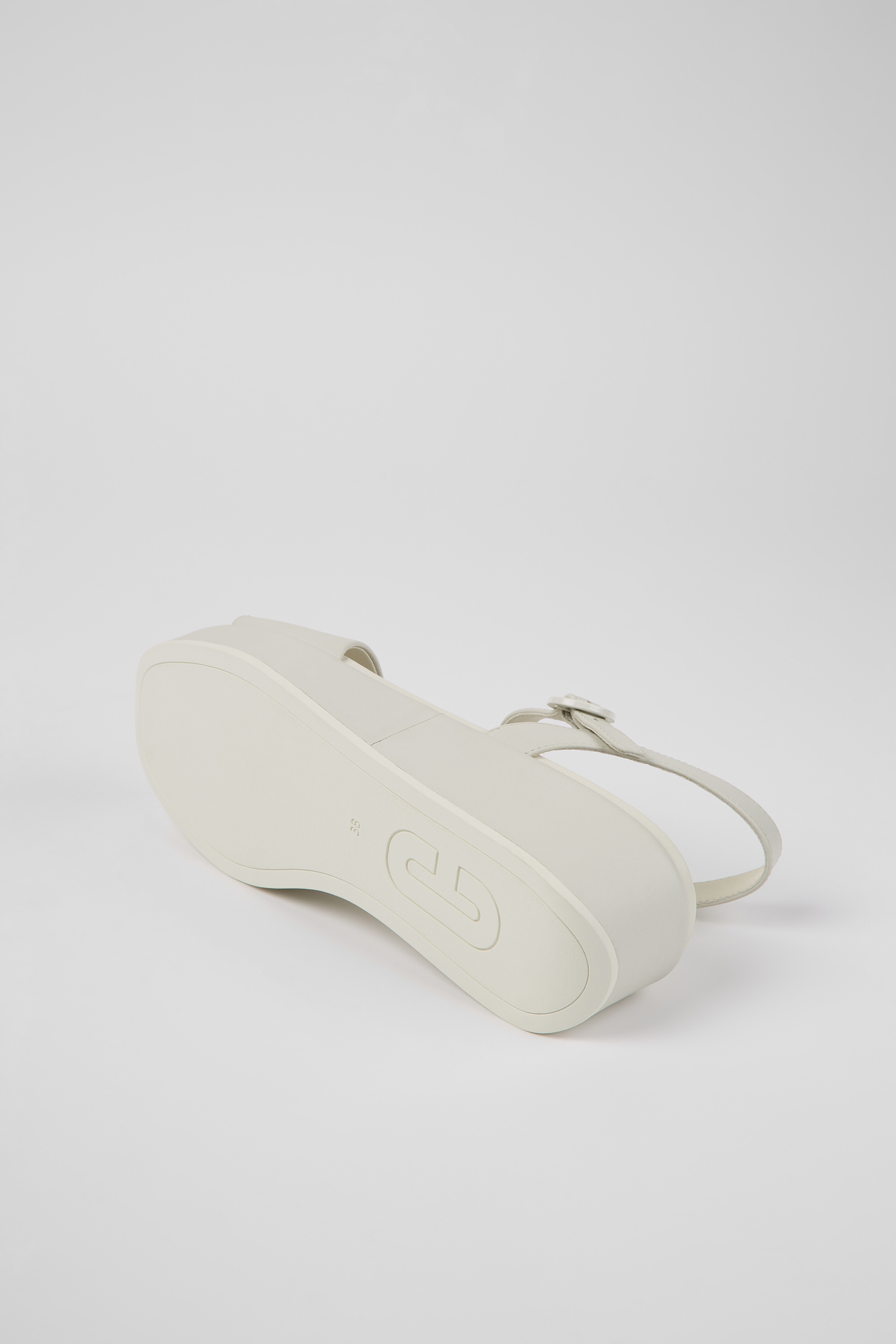 Misia - White leather sandals for women