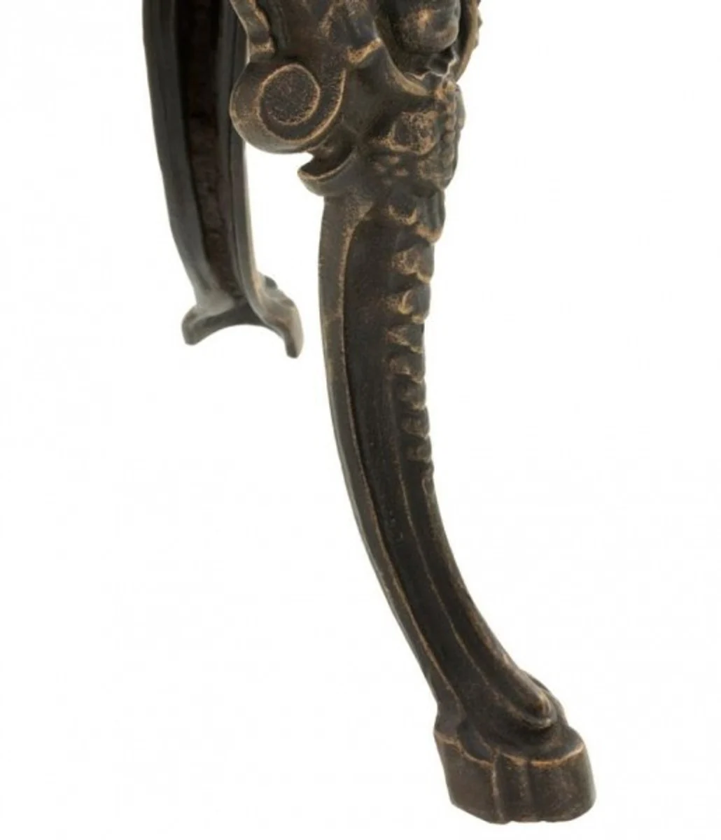 Casa Padrino luxury seat stool bronze finish 32 x H. 47 cm - Limited Edition