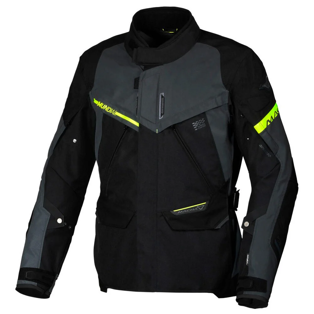 CHAQUETA 4 ESTACIONES MACNA MUNDIAL EYE NIGHT LADY - NEGRO / GRIS / AMARILLO