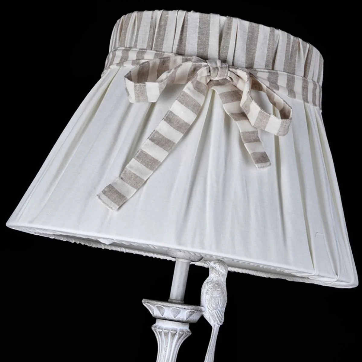 Casa Padrino Art Nouveau Floor Lamp Antique White Ø 40 x H. 164 cm - Art Nouveau Floor Light