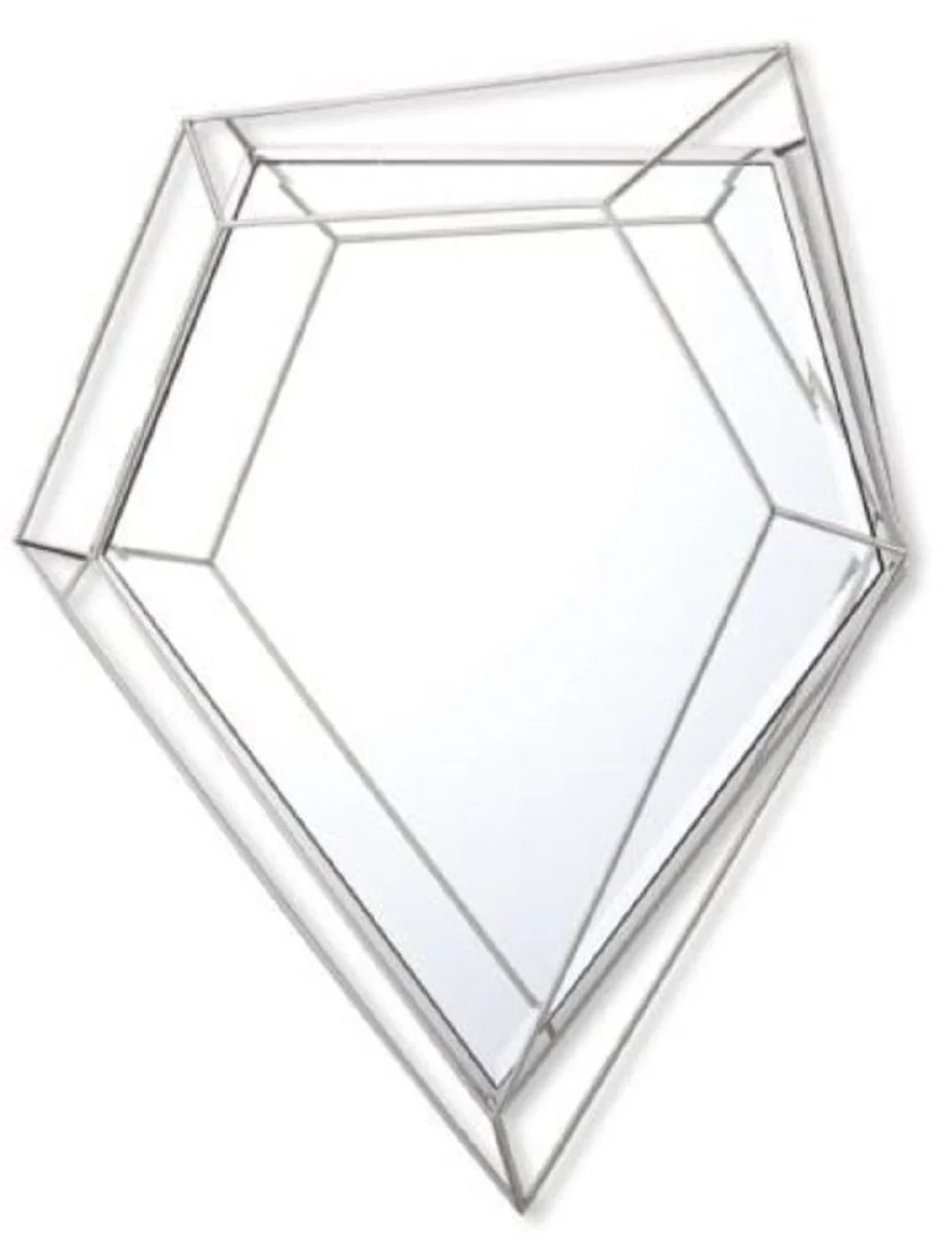 Casa Padrino espejo de pared de lujo plata 92 x 12 x A. 141 cm - Espejo de sal¨®n - Espejo de dormitorio - Espejo de armario - Muebles de Lujo