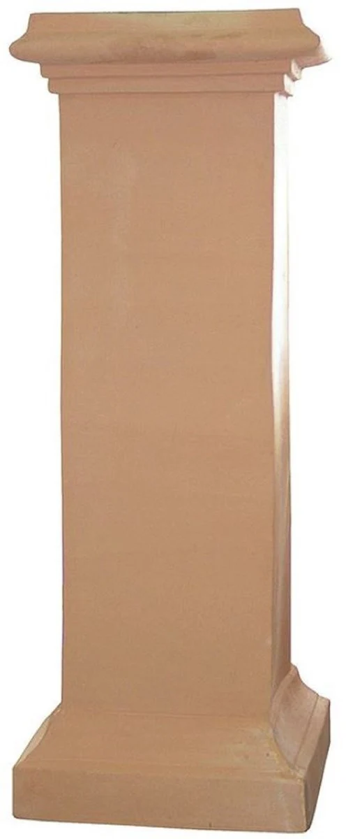 Casa Padrino pilar barroco terracota 39 x 39 x A. 102 cm - Columna decorativa de cerámica hecha a mano - Decoración de Jardín de Terraza Barroco