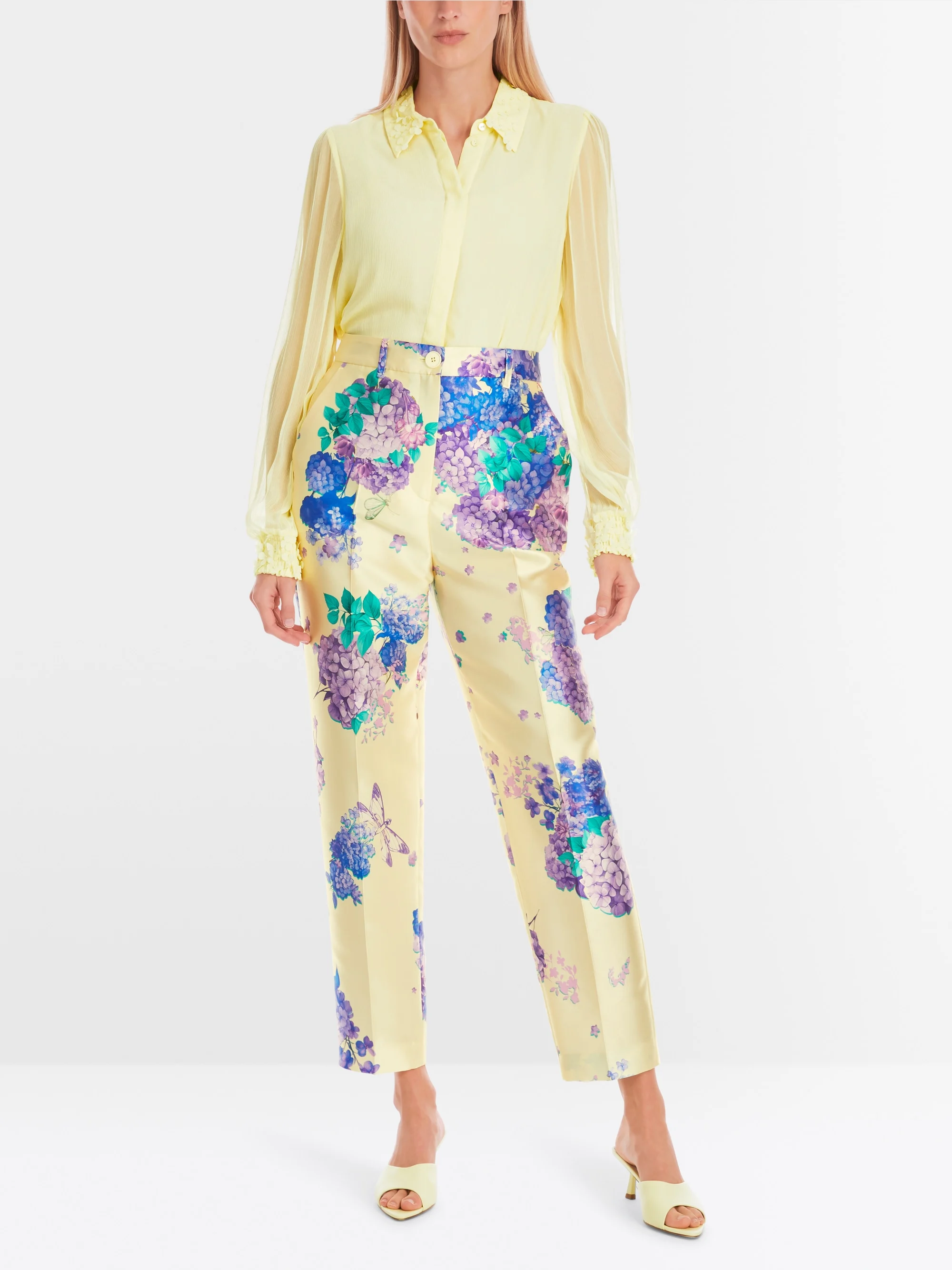 Marc-Cain FORDON printed high-waist trousers