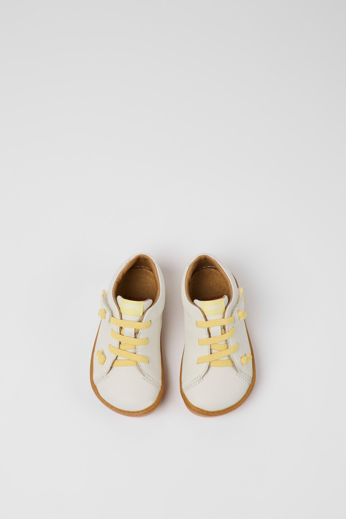 Peu White leather shoes for children