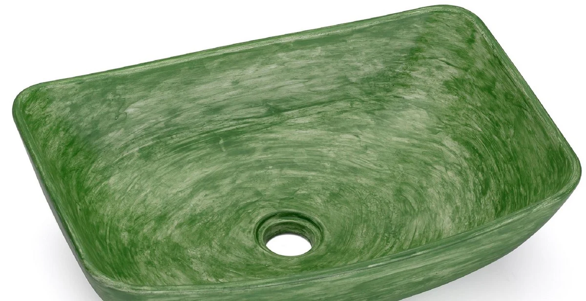 Casa Padrino lavabo de hormigón de lujo verde mate 49,7 cm