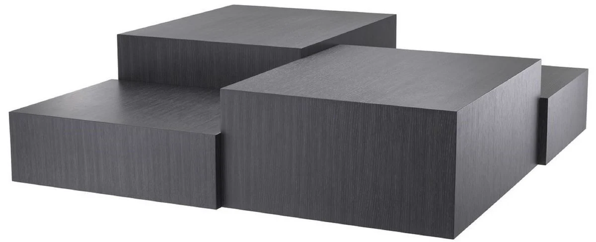 Casa Padrino mesa de centro de sal¨®n de lujo gris 112 x 112 x A. 40 cm - Mesa de sal¨®n con 3 alturas de mesa diferentes - Muebles de Lujo