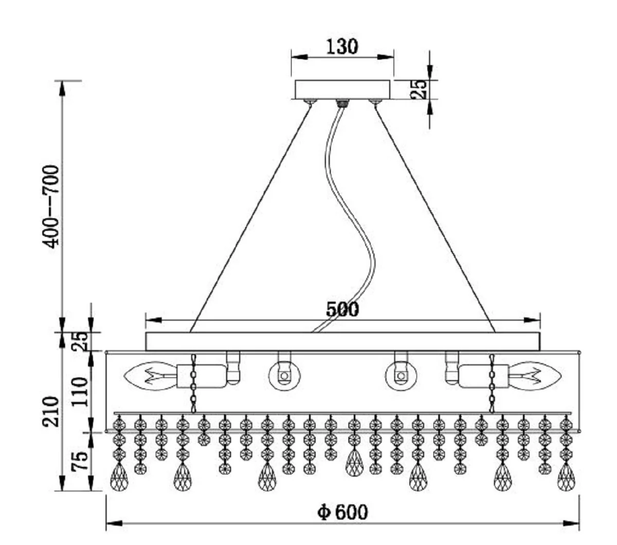 Casa Padrino lámpara colgante plata / blanco Ø 60 x H. 21 cm - Lámpara Redonda Excepcional con Marco de Metal y Cubierta de Tela