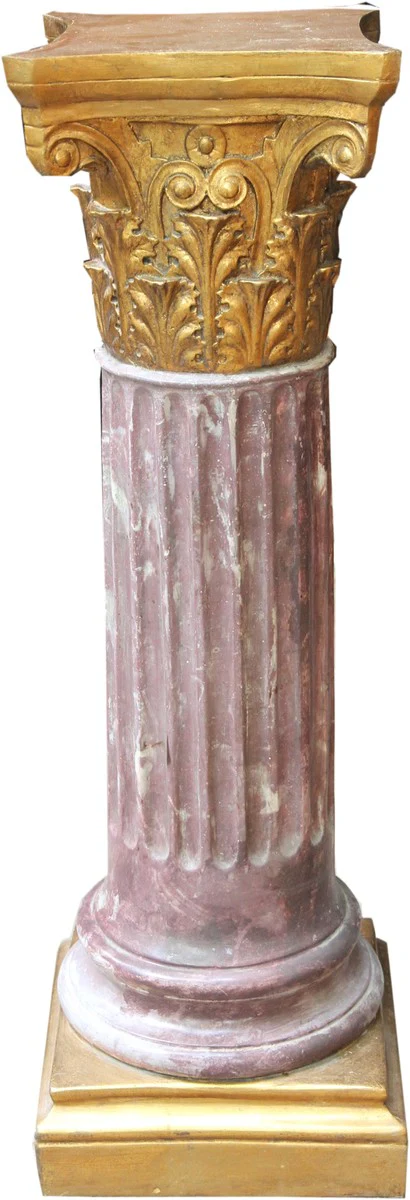 Casa Padrino, columna barroca de oro 82.5 x 28 cm - columna de estilo antiguo