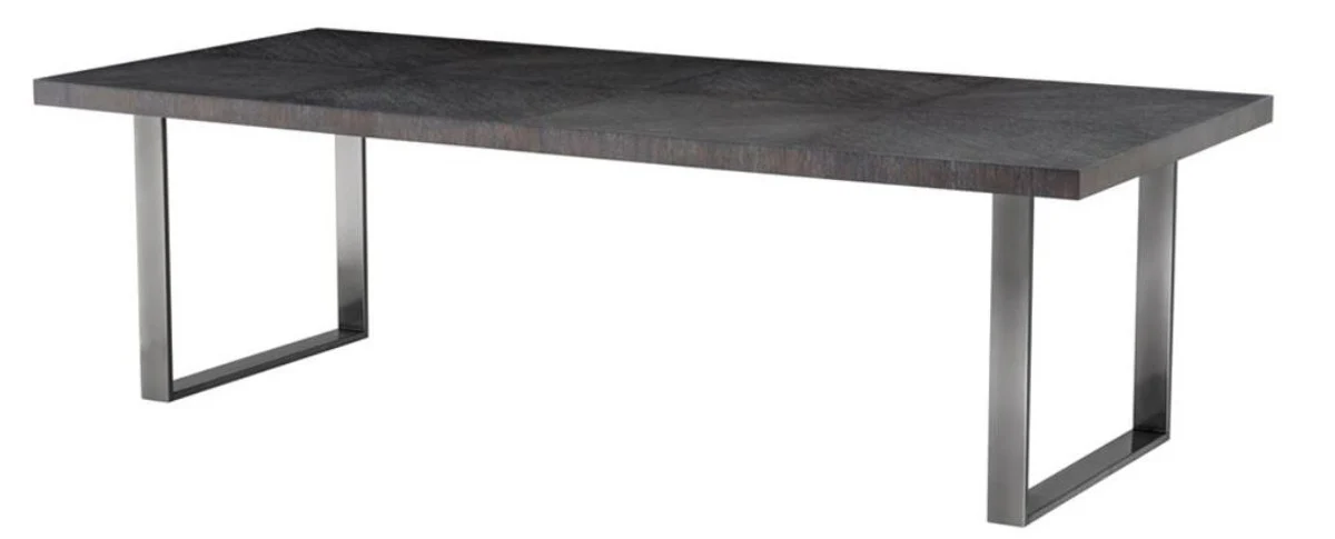 Casa Padrino mesa de comedor de lujo negro 250 x 110 x H. 75 cm - Muebles de Comedor