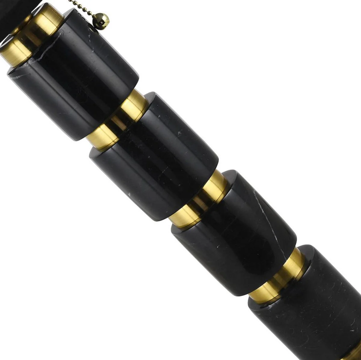 Casa Padrino l¨¢mpara de mesa de m¨¢rmol de lujo negro / oro A. 70 cm