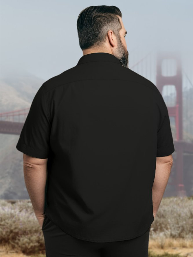 Men's Big Size Vacation Casual Hawaiian Short Sleeve Shirt 008