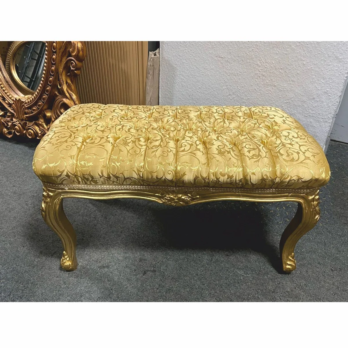 Casa Padrino taburete barroco con patr¨®n oro 75 cm - Muebles barrocos