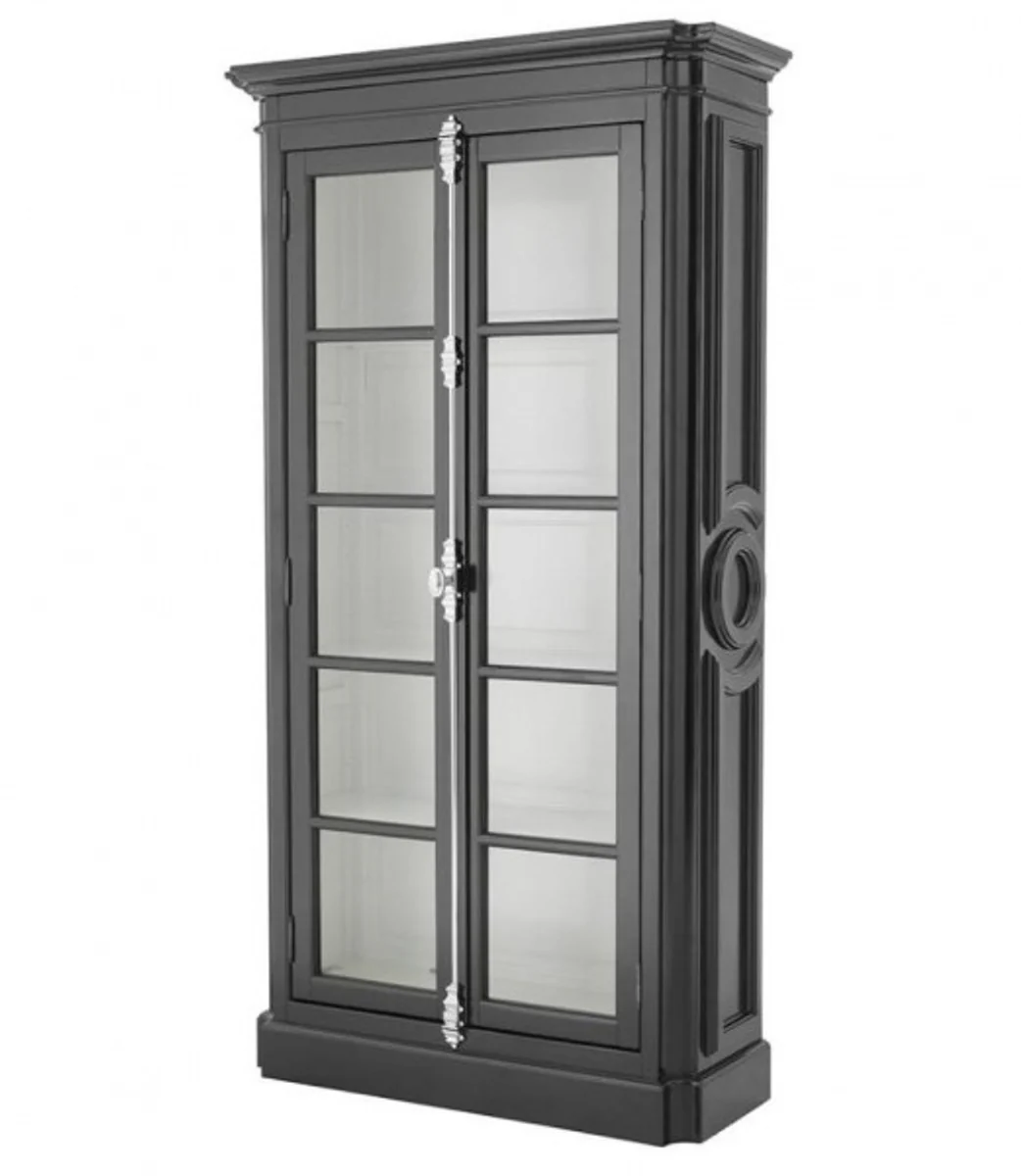 Casa Padrino luxury display cabinet black - cupboard Baroque Art Nouveau Rococo store equipment - Luxury Boutique Hotel & Furniture